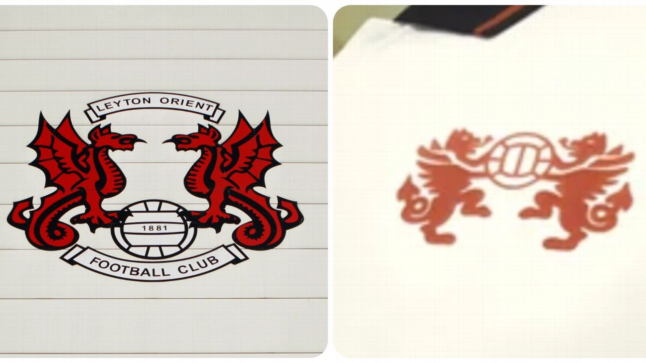 Leyton Orient ตำหนิ Wrexham ปมตราสโมสรบนชุดใหม่ที่ละม้ายตราของตัวเอง รูปประกอบข่าวฟุตบอล