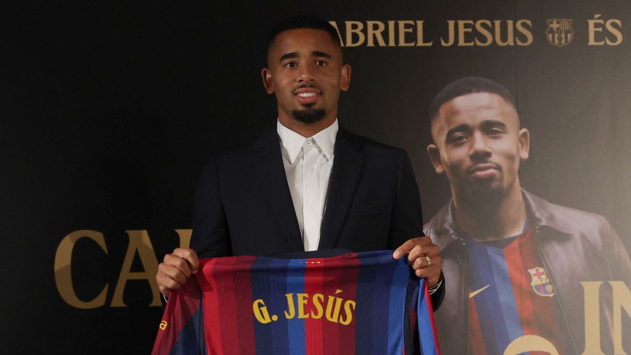 Barcelona ปิดดีล Gabriel Jesus จาก Arsenal เสริมแดนหน้ารับตลาดปิด รูปประกอบข่าวฟุตบอล