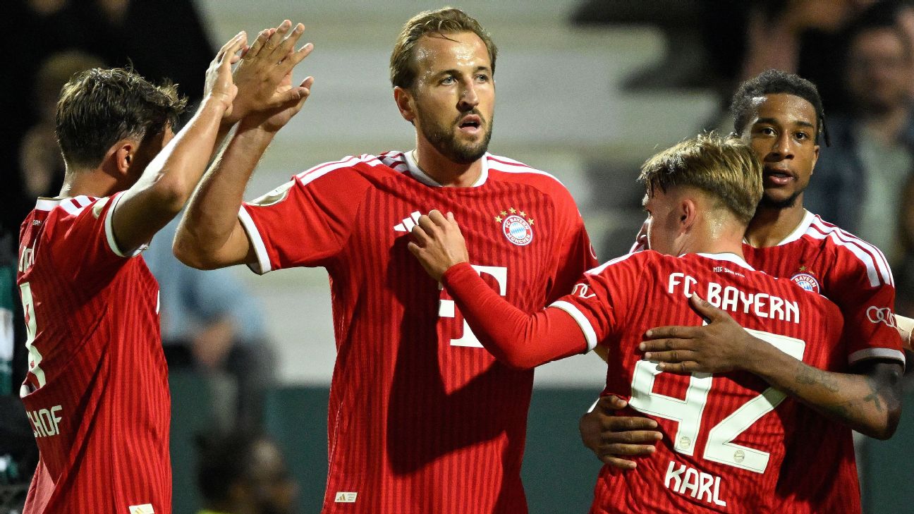 บาเยิร์น มิวนิค แซงชนะ ออสนาบรึค 4-1 แฮร์รี เคน ยิงสองประตูลิ่วเดเอฟเบ โพคาล รูปข่าวฟุตบอล
