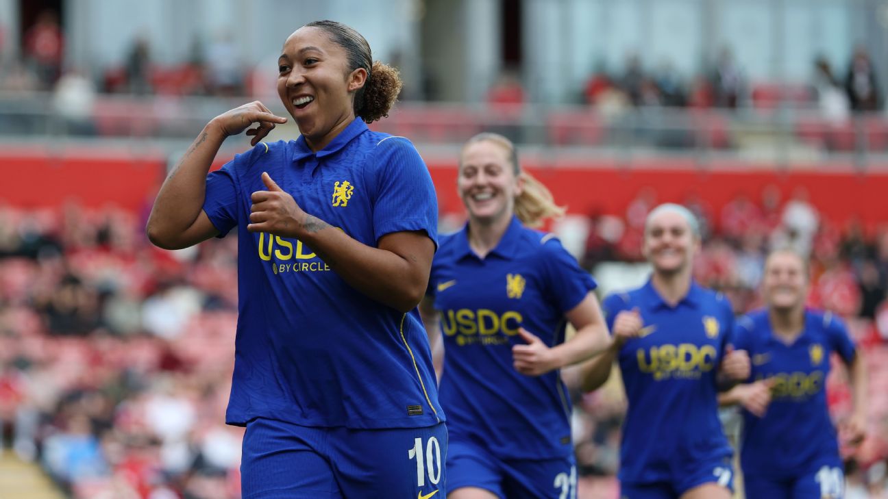 เชลซีถล่มแมนเชสเตอร์ ยูไนเต็ด 5-0 เปิดฤดูกาล WSL ด้วยชัยชนะขาดลอย รูปประกอบข่าวฟุตบอล