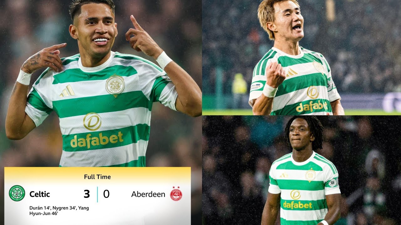 Celtic vs Aberdeen ภาพวิดีโอไฮไลท์ฟุตบอล