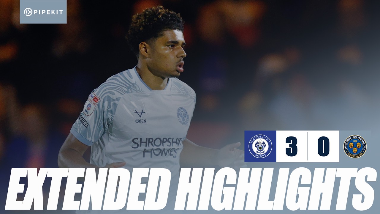 Rochdale vs Shrewsbury Town ภาพวิดีโอไฮไลท์ฟุตบอล