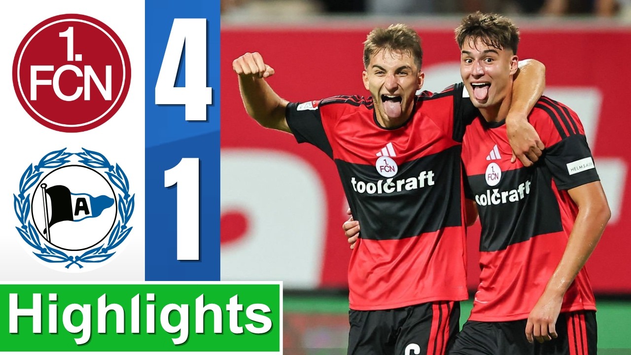 1. FC Nürnberg vs Arminia Bielefeld ภาพวิดีโอไฮไลท์ฟุตบอล