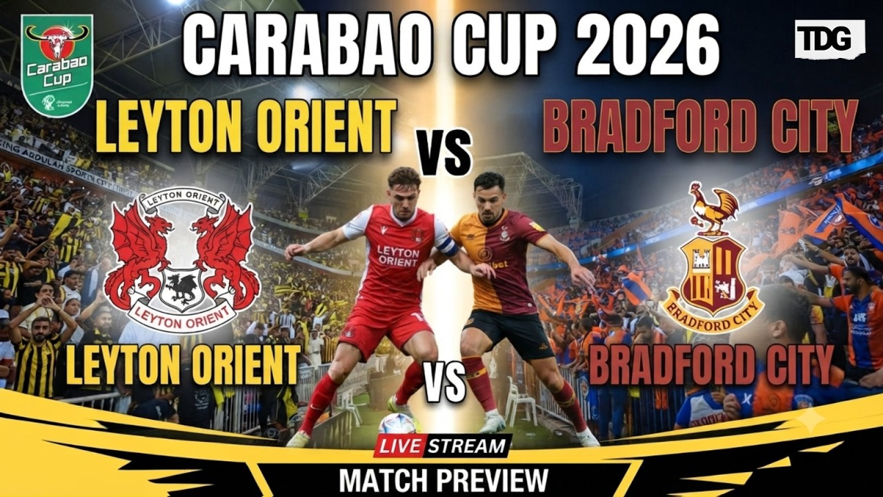 Leyton Orient vs Bradford City ภาพถ่ายทอดสดฟุตบอล