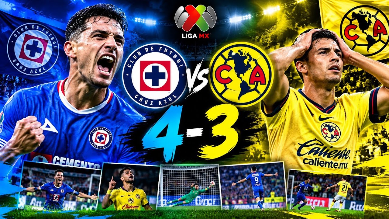 Cruz Azul vs América วิดีโอฟุตบอล