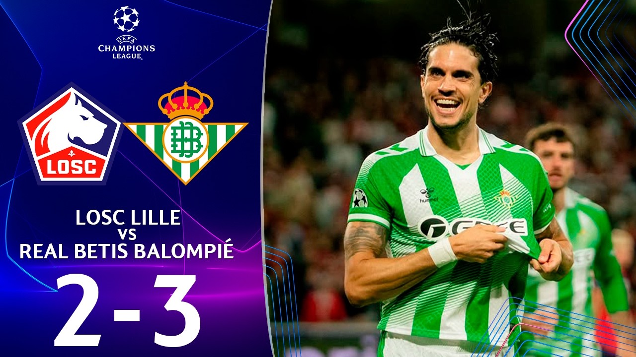 Lille vs Real Betis ภาพวิดีโอไฮไลท์ฟุตบอล