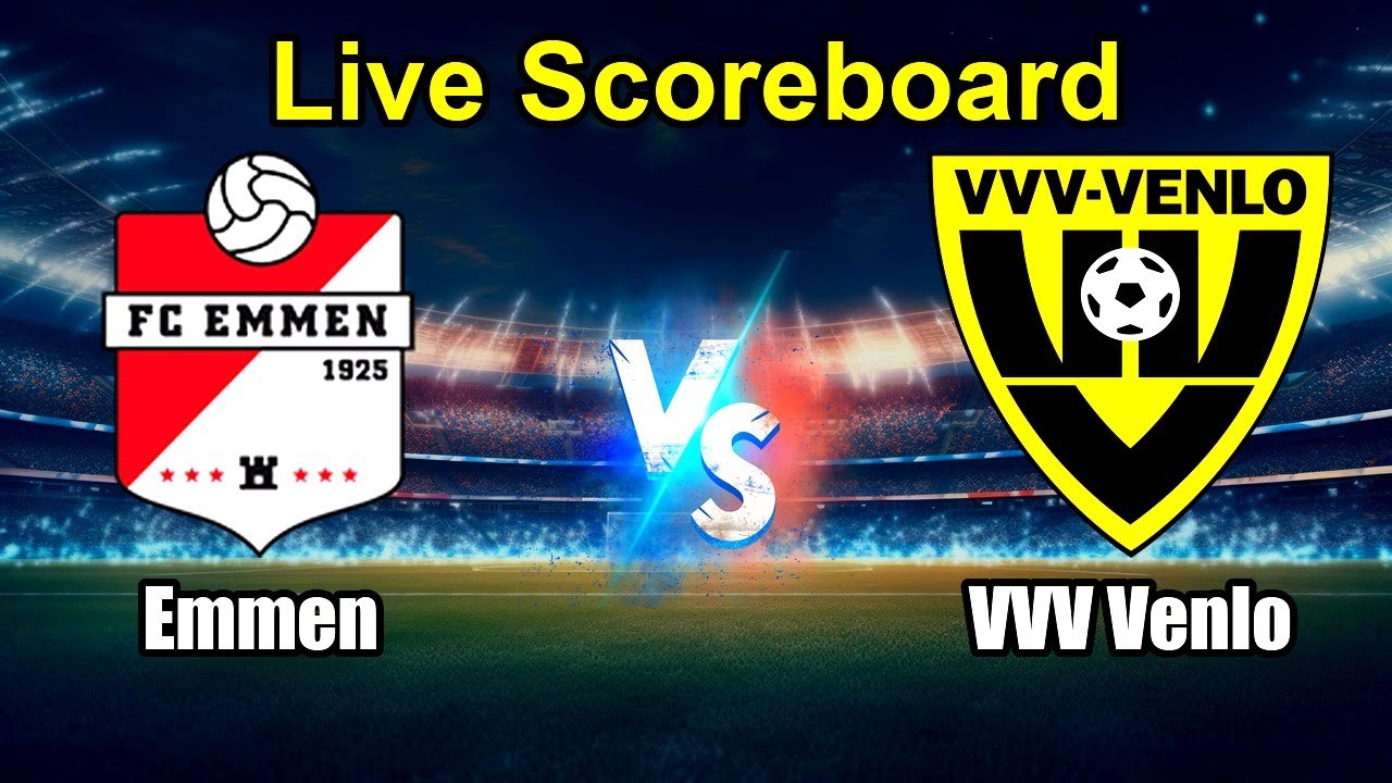 Emmen vs VVV Venlo Live Score - Netherlands Eerste Divisie ภาพถ่ายทอดสดฟุตบอล