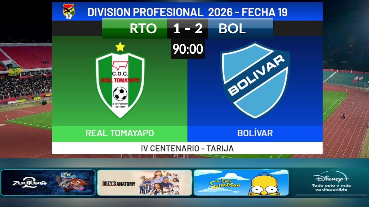 Real Tomayapo vs Bolívar วิดีโอฟุตบอล