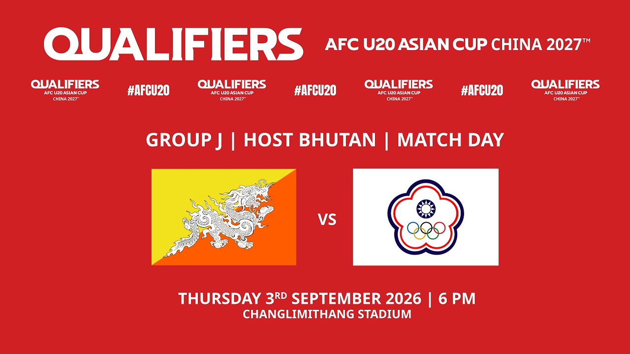 🔴 LIVE | BHUTAN vs CHINESE TAIPEI | AFC U20 ASIAN CUP CHINA 2027 QUALIFIERS | GROUP J | ภาพถ่ายทอดสดฟุตบอล