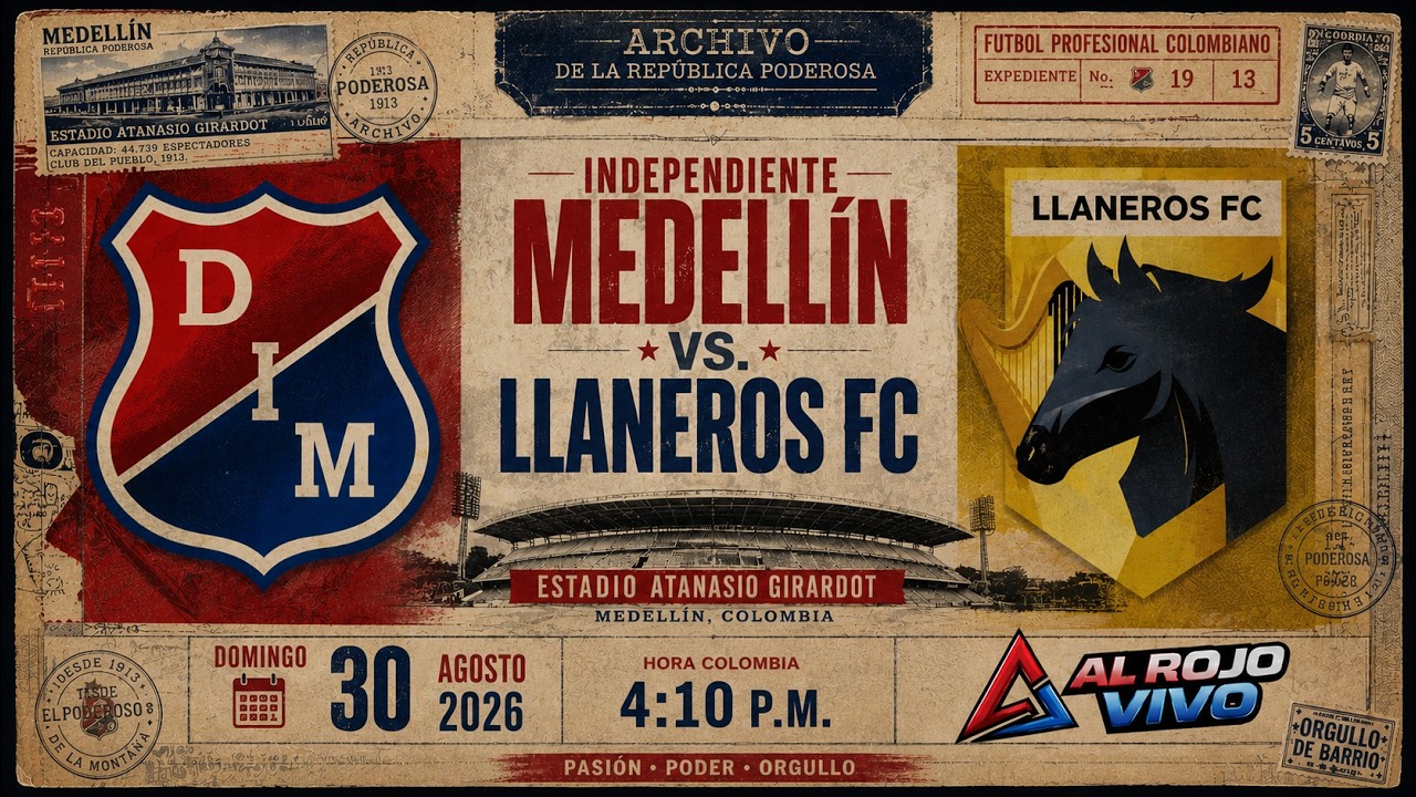 Independiente Medellín vs Llaneros FC วิดีโอฟุตบอล