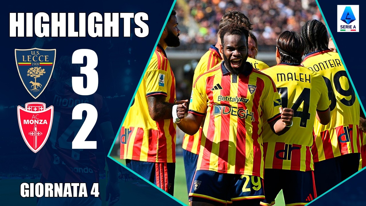 Lecce vs Monza ภาพวิดีโอไฮไลท์ฟุตบอล