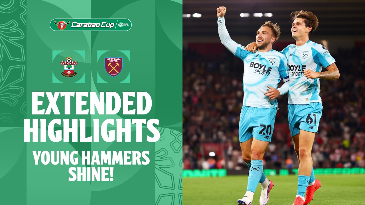 Southampton vs West Ham United ภาพวิดีโอไฮไลท์ฟุตบอล