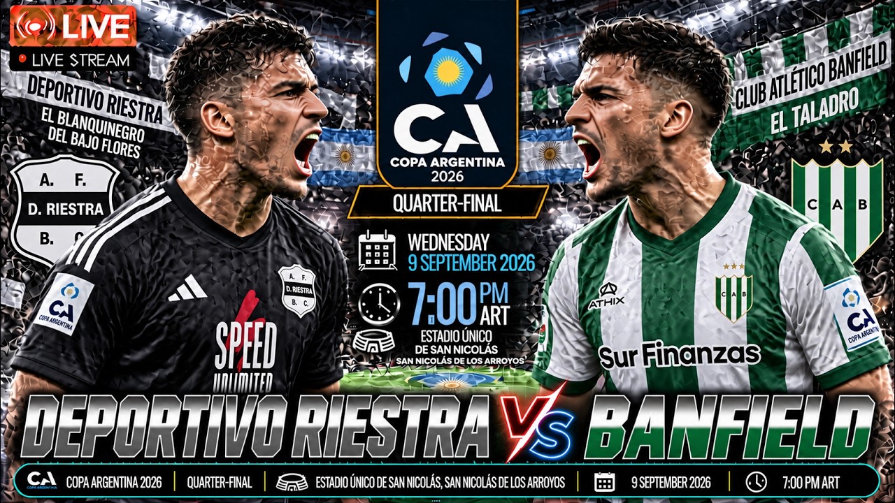 Deportivo Riestra vs Banfield ภาพถ่ายทอดสดฟุตบอล