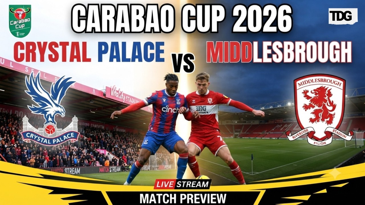 Crystal Palace vs Middlesbrough ภาพถ่ายทอดสดฟุตบอล