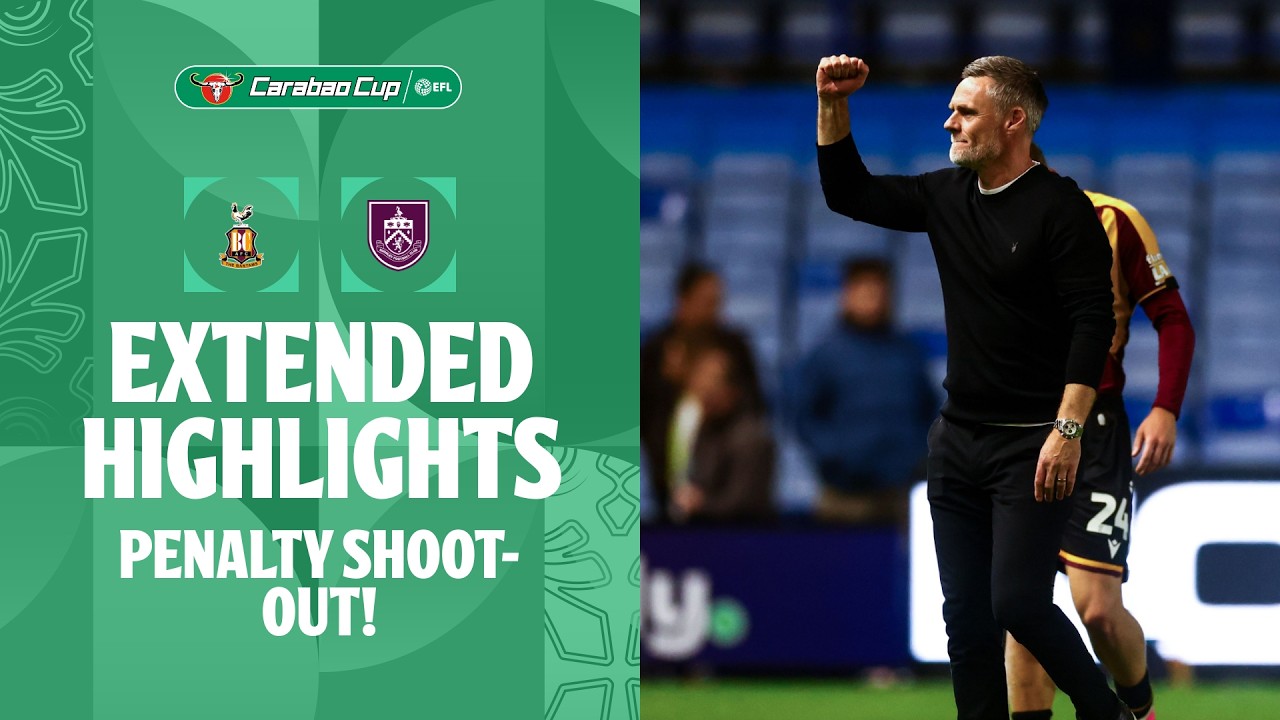 Bradford City vs Burnley ภาพวิดีโอไฮไลท์ฟุตบอล