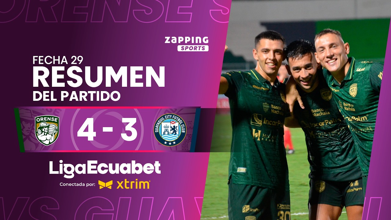 Orense vs Guayaquil City FC วิดีโอฟุตบอล