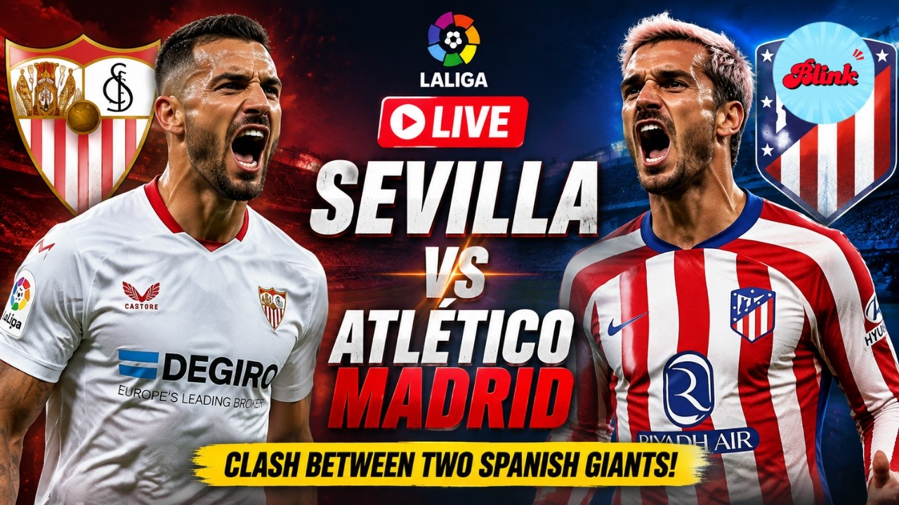 Watch Sevilla vs Atlético Madrid LIVE | La Liga Clash Between Two Spanish Giants ภาพถ่ายทอดสดฟุตบอล
