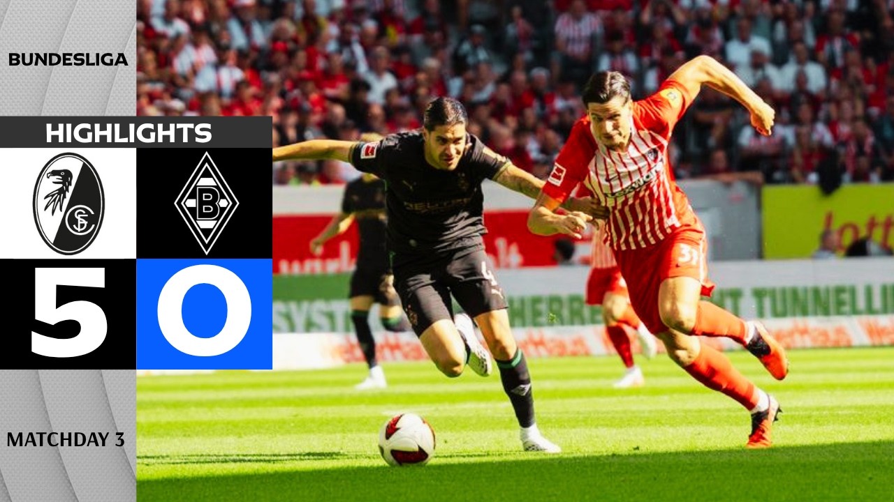 SC Freiburg vs Borussia Mönchengladbach ภาพวิดีโอไฮไลท์ฟุตบอล