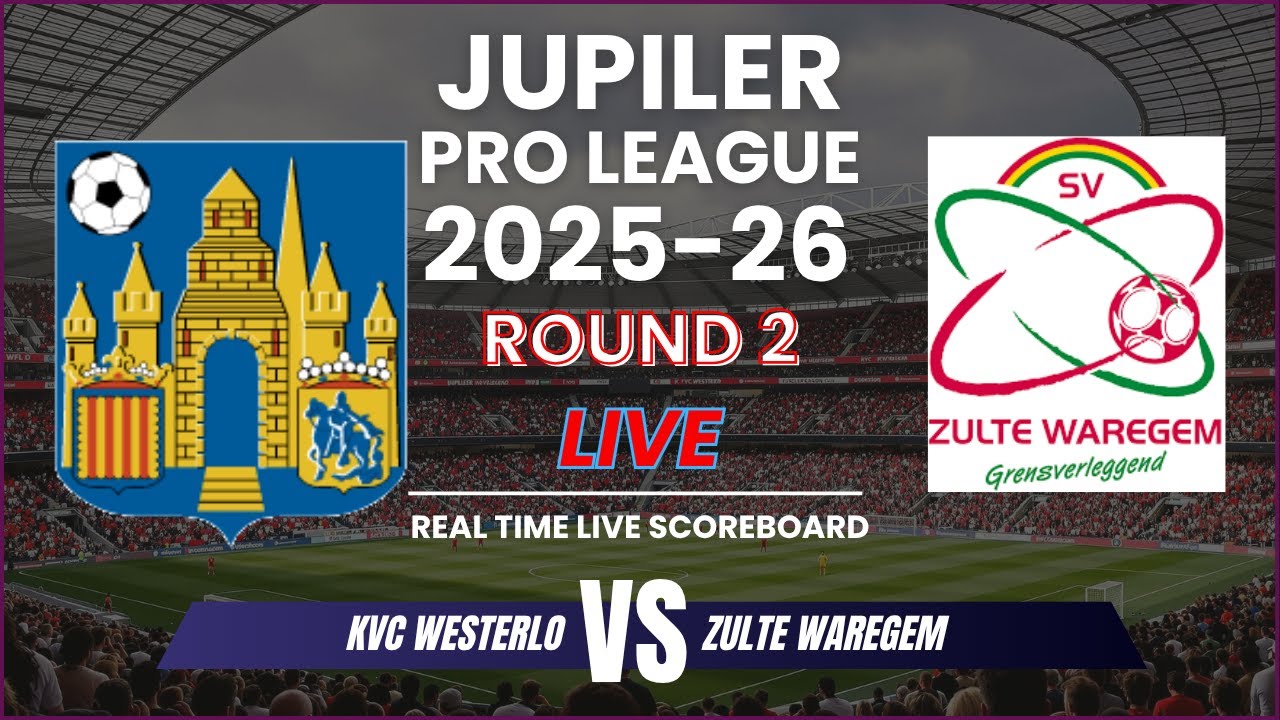 KVC Westerlo vs Zulte Waregem Live Scores: 2025-26 Jupiler Pro League Round 2 ภาพถ่ายทอดสดฟุตบอล