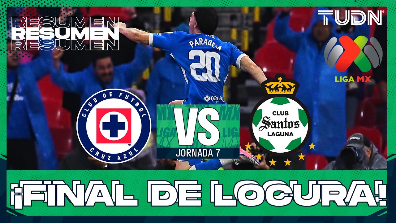 Cruz Azul vs Santos ภาพวิดีโอไฮไลท์ฟุตบอล