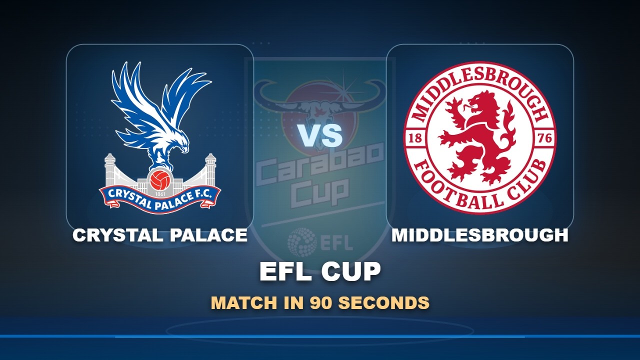 Crystal Palace vs Middlesbrough ภาพวิดีโอไฮไลท์ฟุตบอล