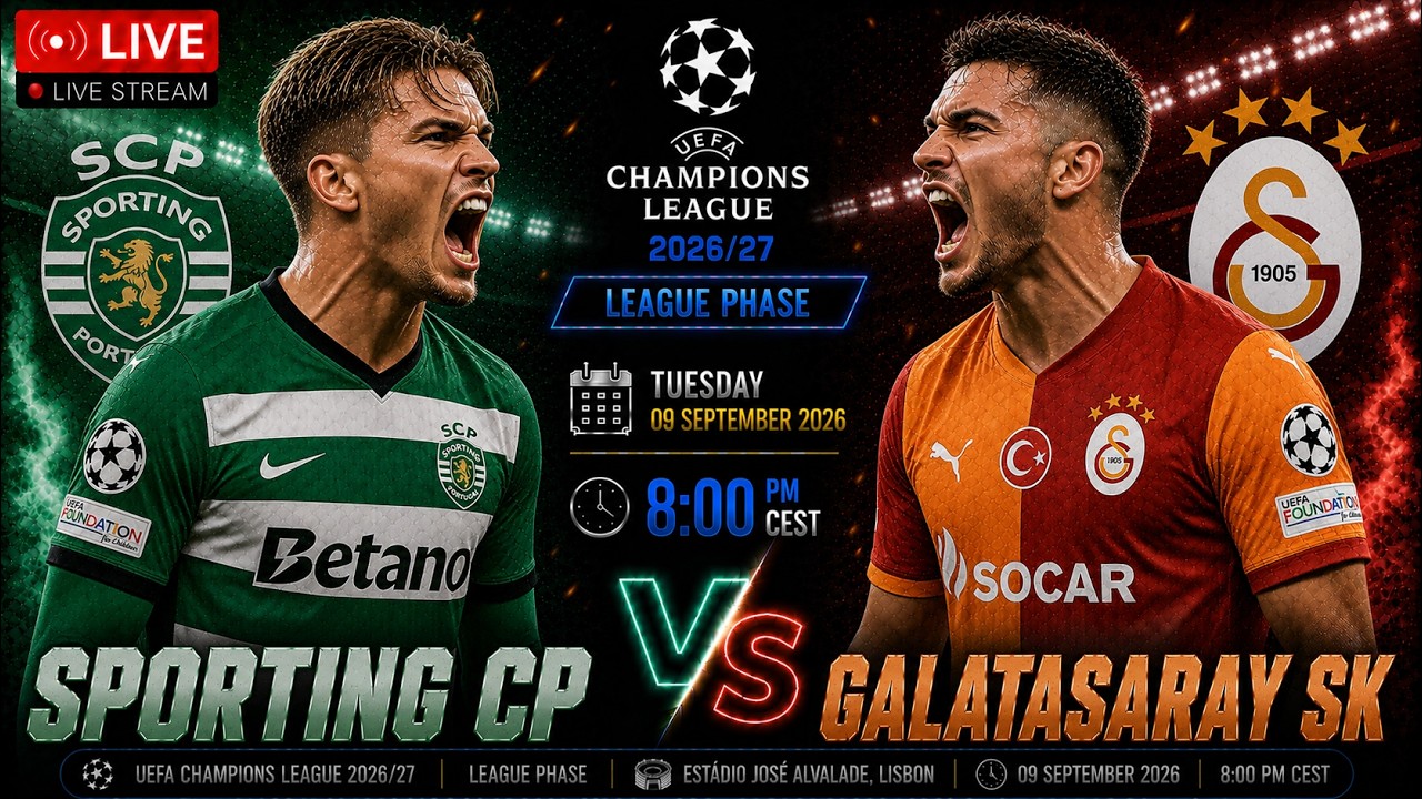 Sporting CP vs Galatasaray ภาพถ่ายทอดสดฟุตบอล