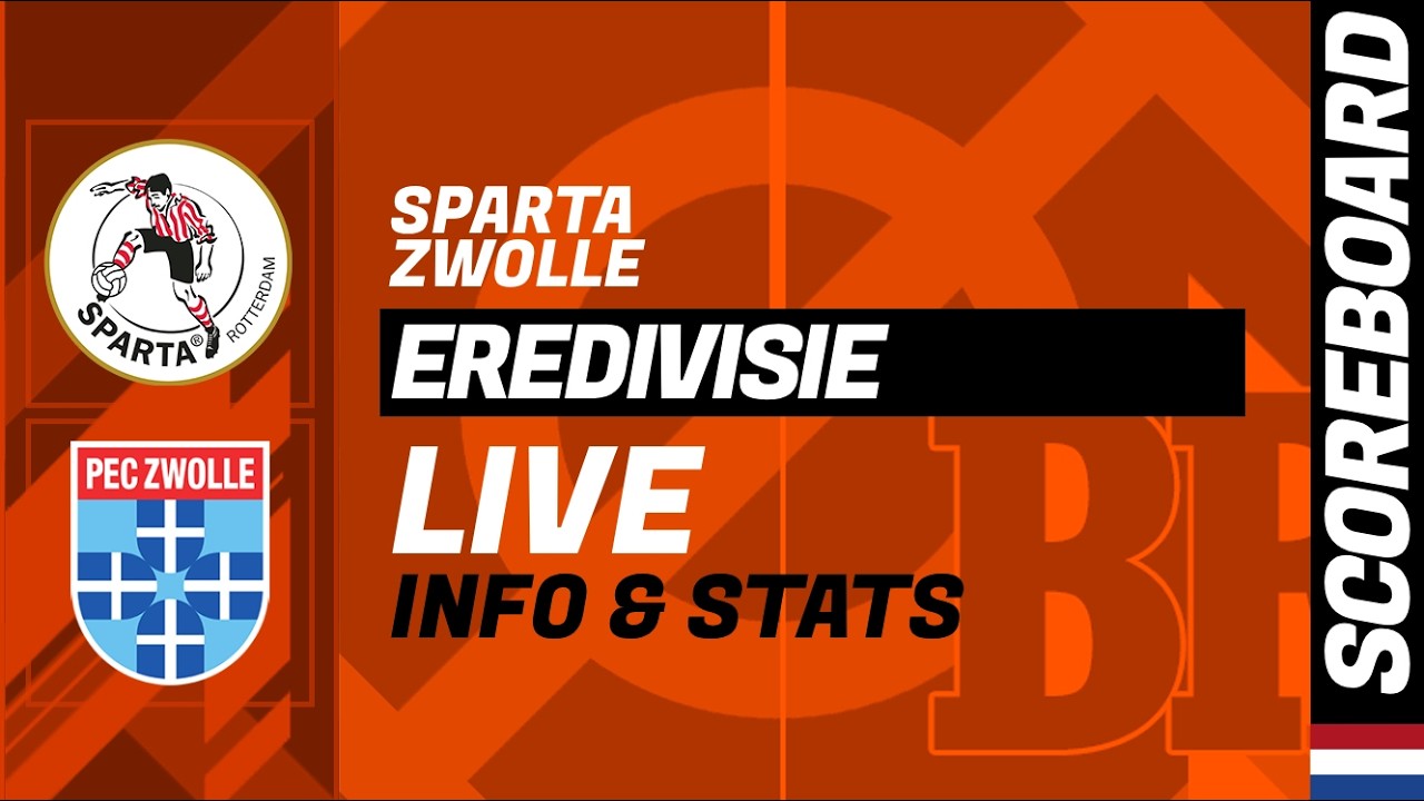 Sparta Rotterdam - PEC Zwolle: LIVE score and stats of Dutch Eredivisie ภาพถ่ายทอดสดฟุตบอล
