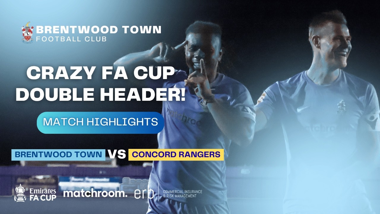 BRENTWOOD TOWN vs Concord Rangers วิดีโอฟุตบอล