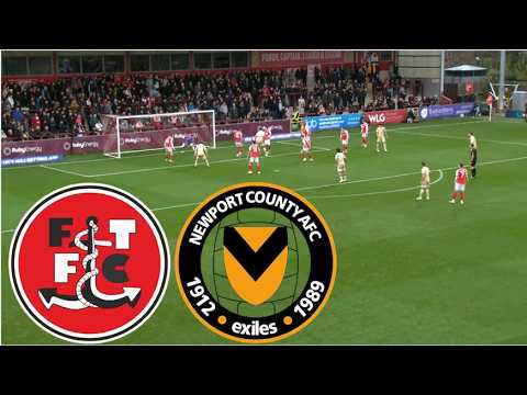 Newport County vs Fleetwood Town ภาพถ่ายทอดสดฟุตบอล
