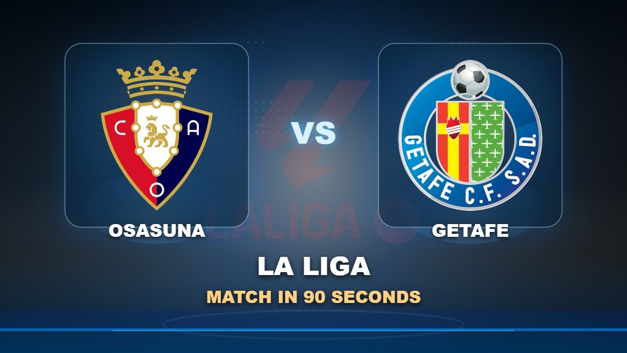 Osasuna vs Getafe วิดีโอฟุตบอล