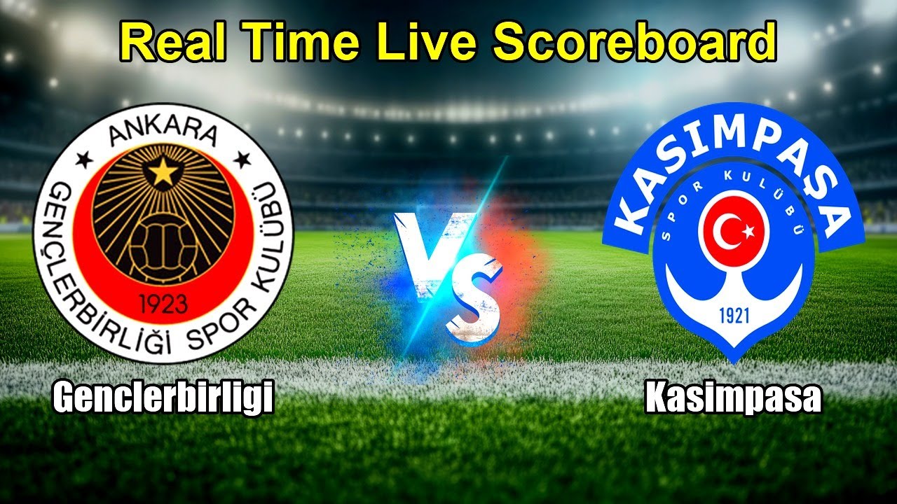 Genclerbirligi vs Kasimpasa Live Score - Turkish Super League ภาพถ่ายทอดสดฟุตบอล