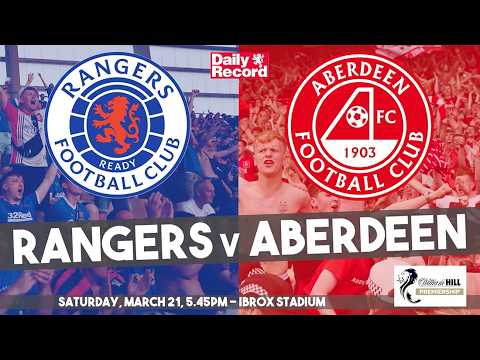 Aberdeen vs Rangers ภาพถ่ายทอดสดฟุตบอล