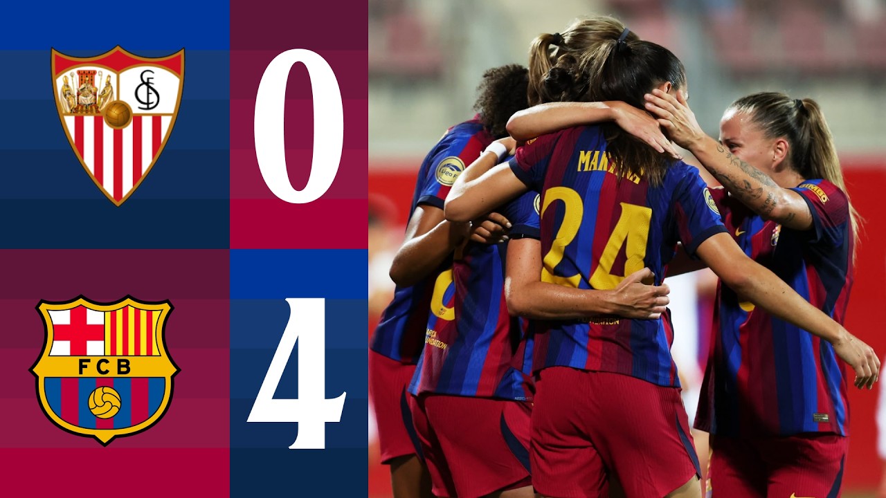 Sevilla vs Barcelona ภาพวิดีโอไฮไลท์ฟุตบอล