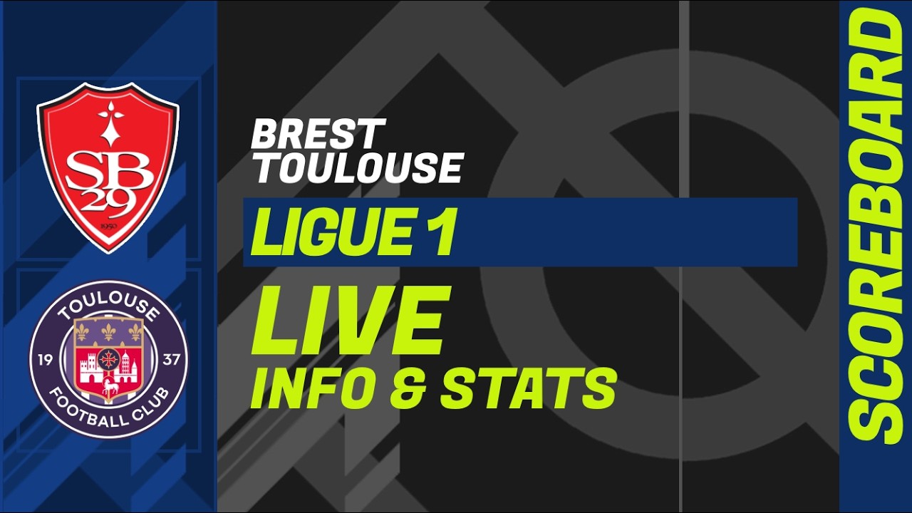 Brest - Toulouse: LIVE score and stats of Ligue 1 French League ภาพถ่ายทอดสดฟุตบอล