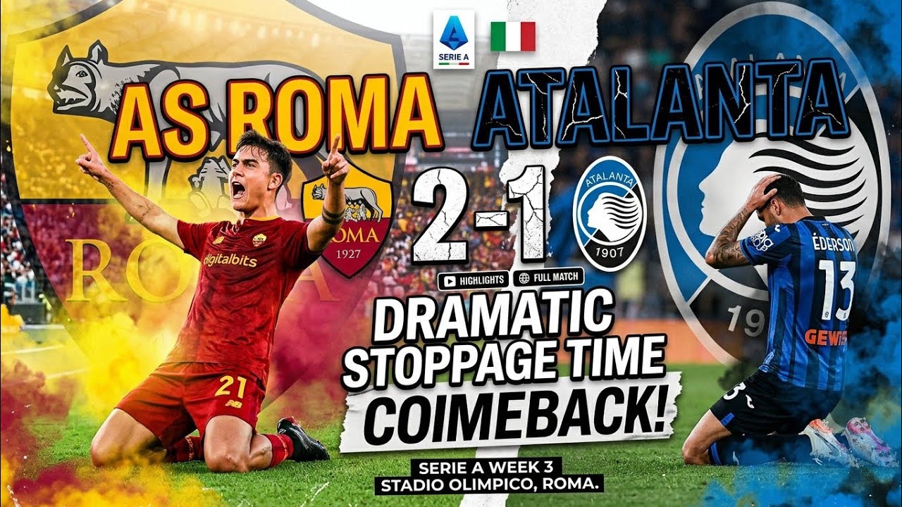 AS Roma vs Atalanta ภาพวิดีโอไฮไลท์ฟุตบอล
