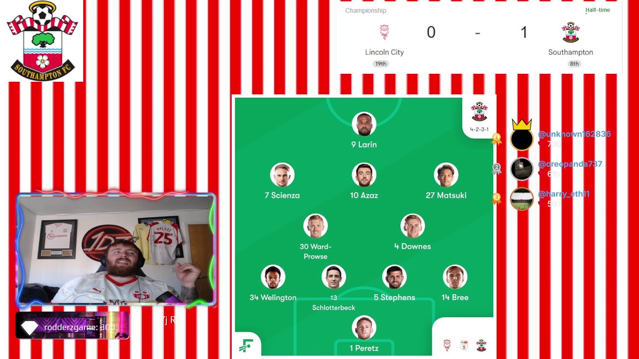 Lincoln City vs Southampton ภาพถ่ายทอดสดฟุตบอล