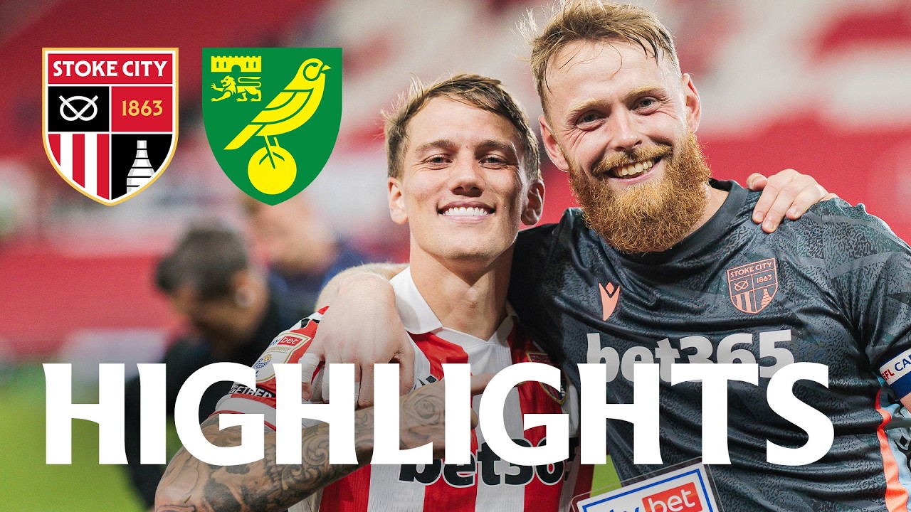Stoke City vs Norwich City ภาพวิดีโอไฮไลท์ฟุตบอล