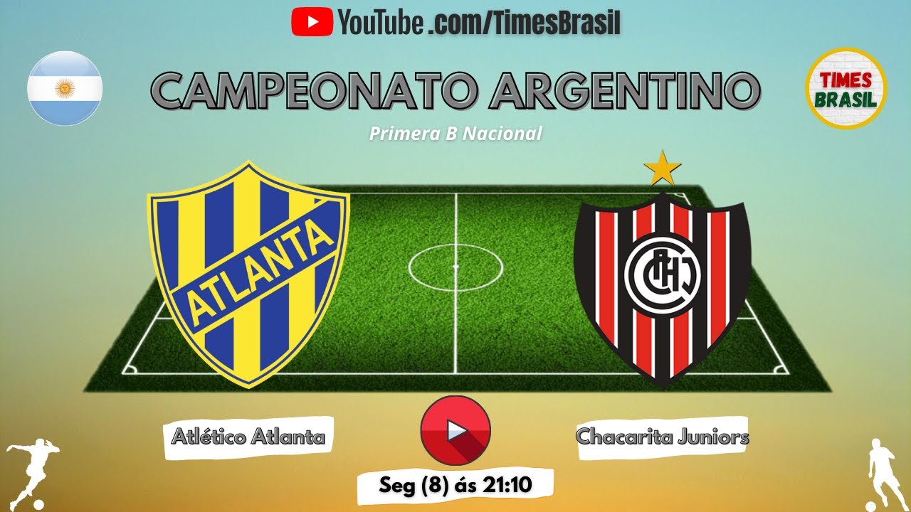 ATLÉTICO ATLANTA x CHACARITA JUNIORS | Campeonato Argentino | Primera Nacional #FutebolAoVivo #Live ภาพถ่ายทอดสดฟุตบอล