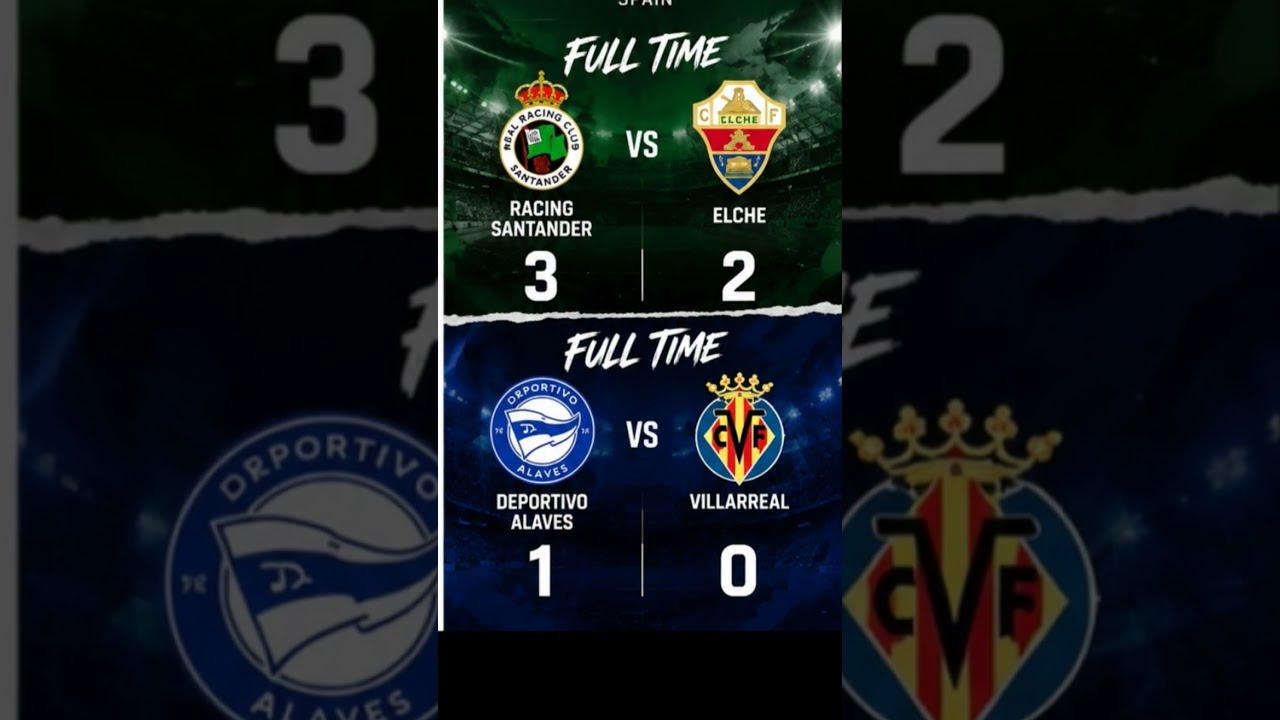 Racing Santander vs Elche วิดีโอฟุตบอล