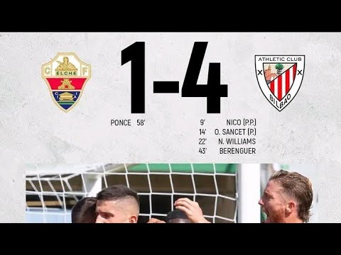 Athletic Club vs Elche ภาพถ่ายทอดสดฟุตบอล