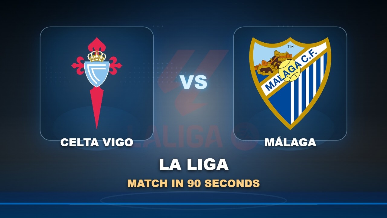 Celta Vigo vs Málaga วิดีโอฟุตบอล