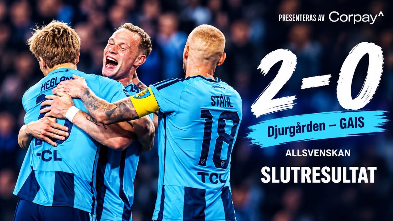 Djurgården vs GAIS วิดีโอฟุตบอล