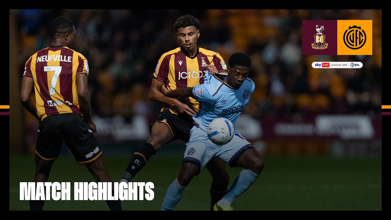 Bradford City vs Cambridge United ภาพวิดีโอไฮไลท์ฟุตบอล