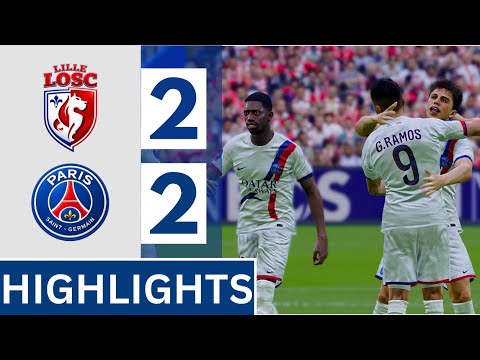 Lille vs Paris Saint-Germain ภาพวิดีโอไฮไลท์ฟุตบอล