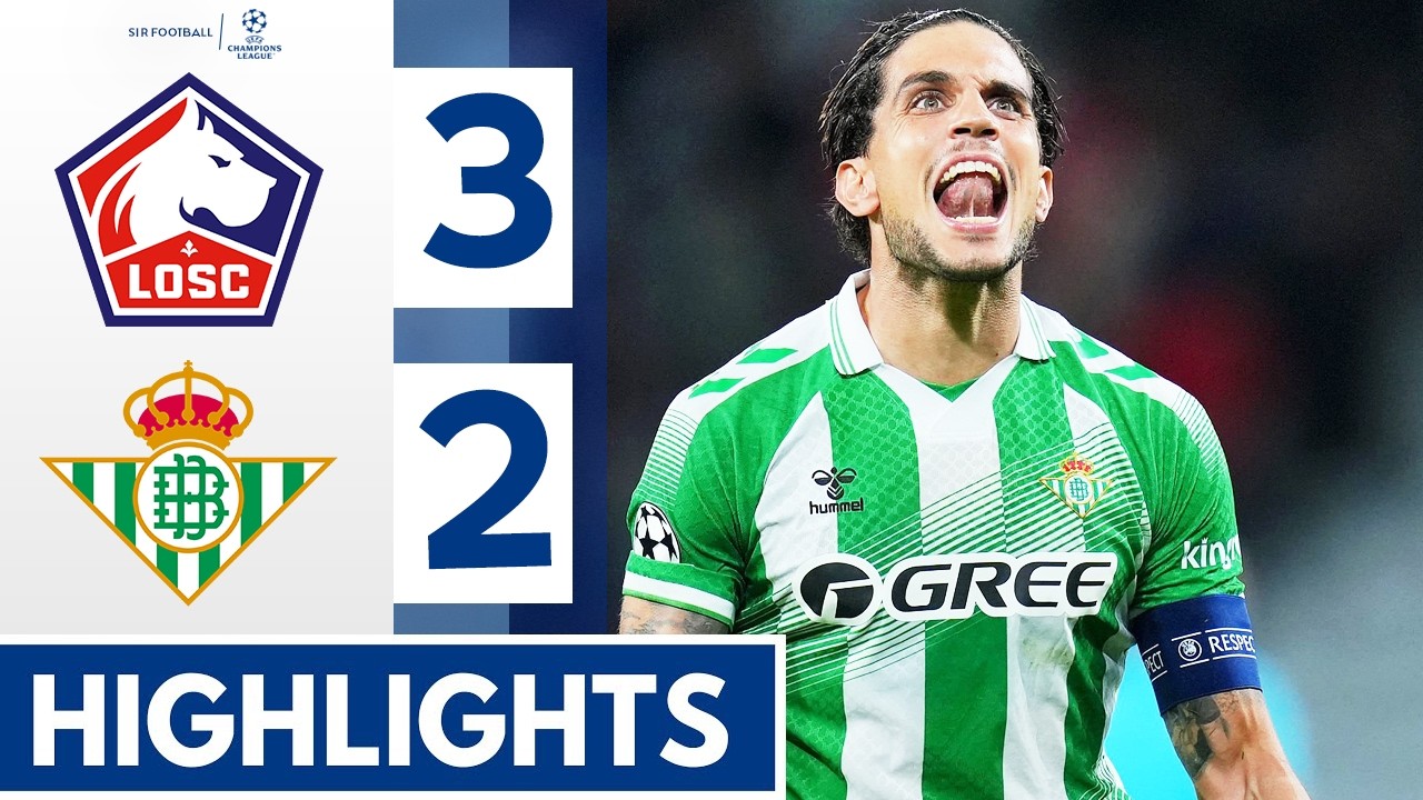 Lille vs Real Betis ภาพวิดีโอไฮไลท์ฟุตบอล