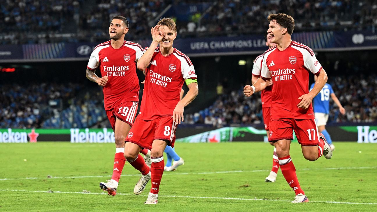มาร์ติน โอเดการ์ดซัดชัย อาร์เซนอลบุกชนะนาโปลี 1-0 ศึกแชมเปียนส์ลีก รูปประกอบข่าวฟุตบอล