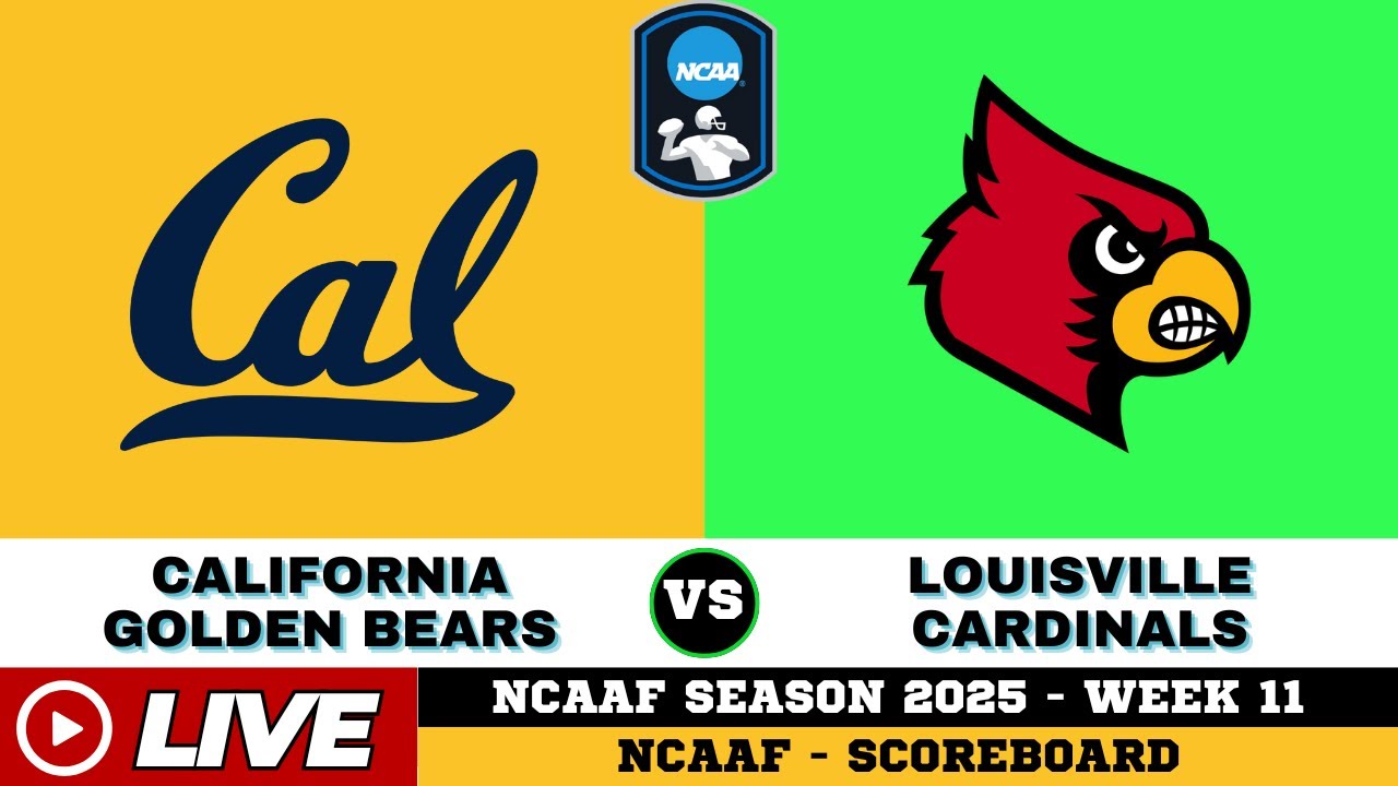 🔴LIVE : California Golden Bears Vs Louisville Cardinals | SCOREBOARD | NCAAF | Nov 9 2025 ภาพถ่ายทอดสดฟุตบอล