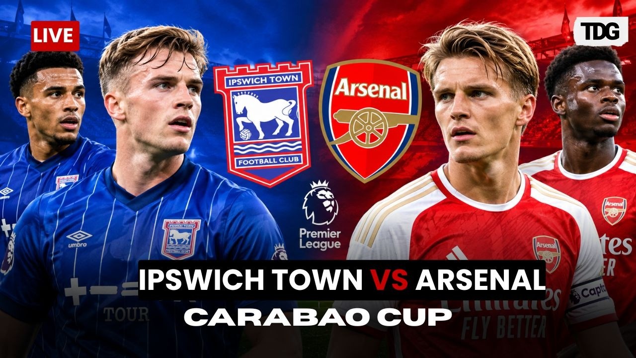 Ipswich Town vs Arsenal ภาพถ่ายทอดสดฟุตบอล