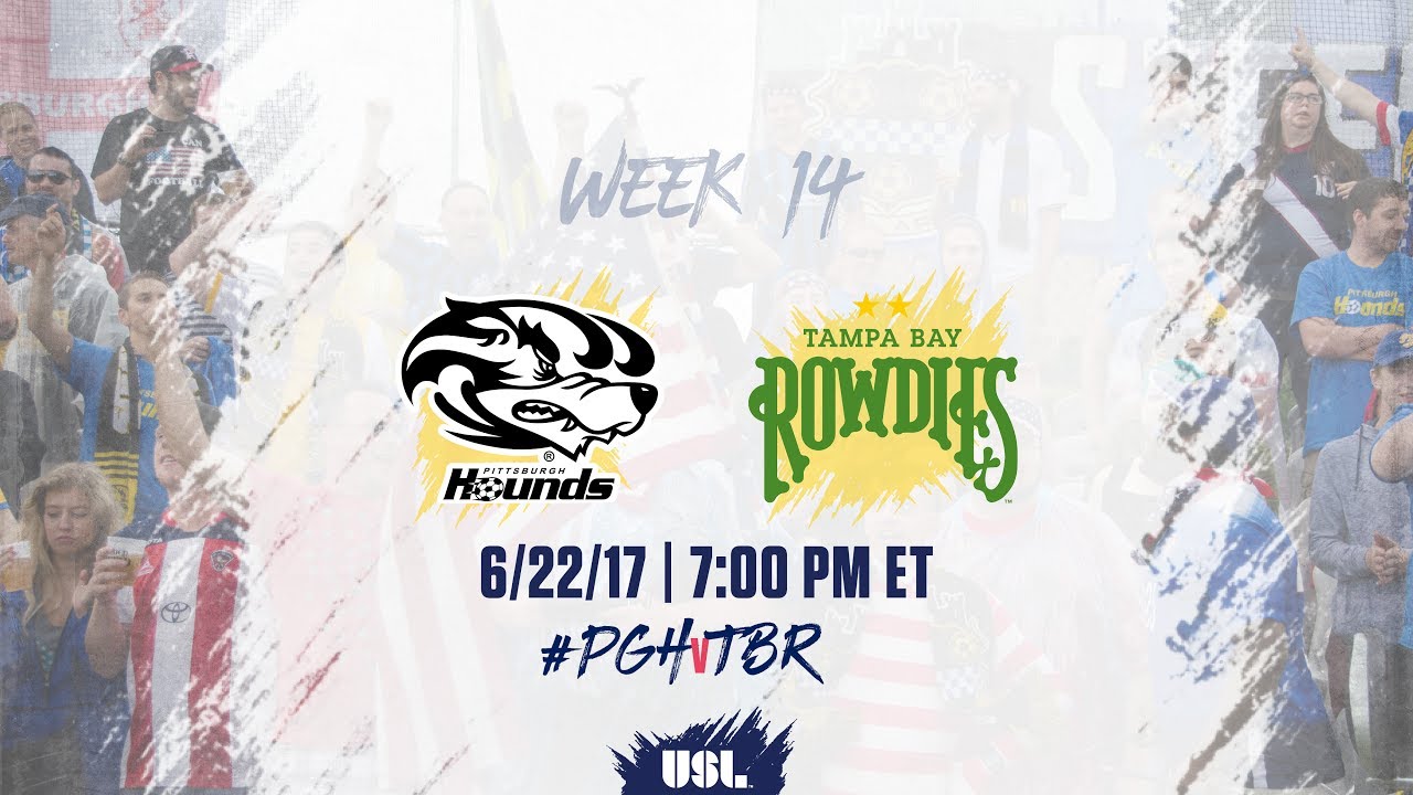 USL LIVE - Pittsburgh Riverhounds vs Tampa Bay Rowdies 6/22/17 ภาพถ่ายทอดสดฟุตบอล